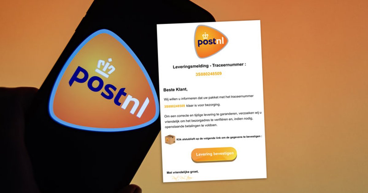 PostNL-phishingmail in omloop: ‘Je pakket met het volgende ...