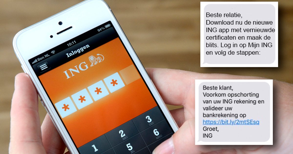 Pas op voor valse sms-berichten uit naam ING | Opgelicht?!