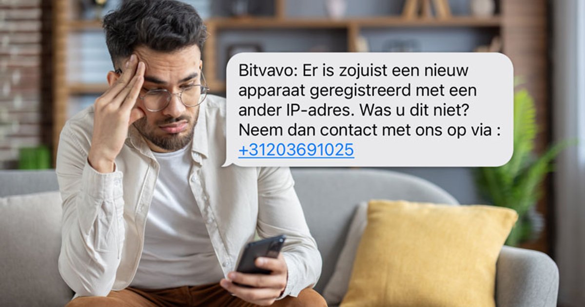 Nep-sms namens Bitvavo: ‘Nieuw apparaat geregistreerd met een ander IP ...