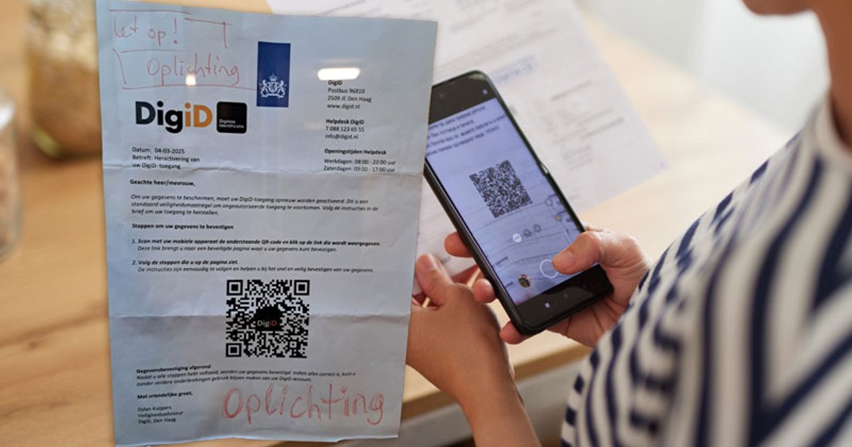 Qr Code Digid Wees gewaarschuwd voor deze valse DigiD-brief met een frauduleuze QR ...