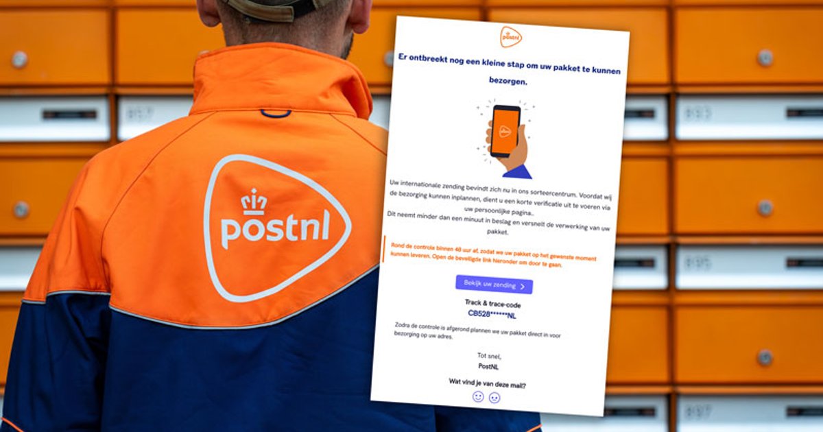 Pas op voor deze PostNL-phishingmail: ‘Voltooi binnen 48 uur een ...