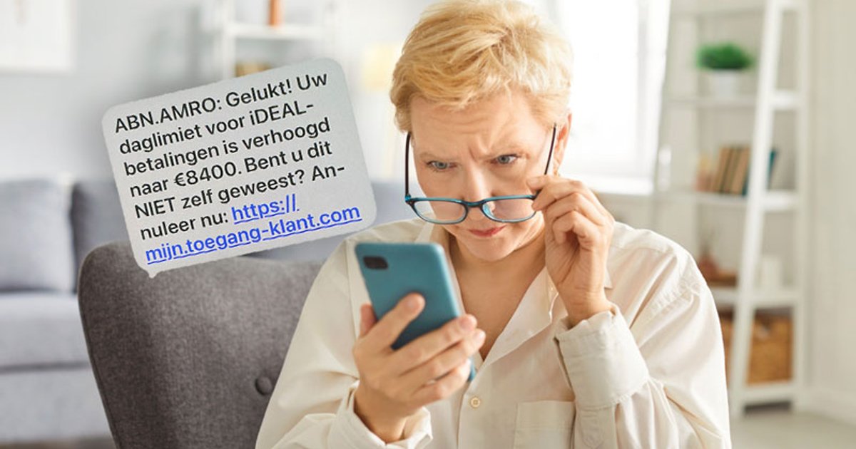 Frauduleuze ABN AMRO-sms: ‘Je daglimiet voor iDEAL-betalingen is ...