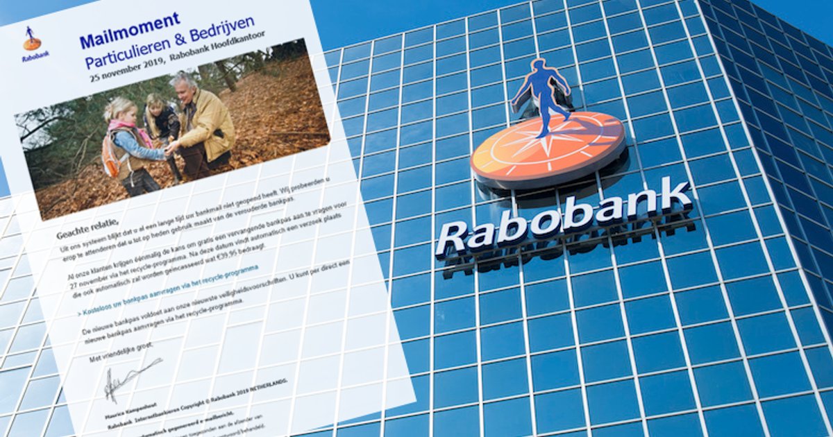 Mail 'Rabobank' over verouderde bankpas is niet echt | Opgelicht?!