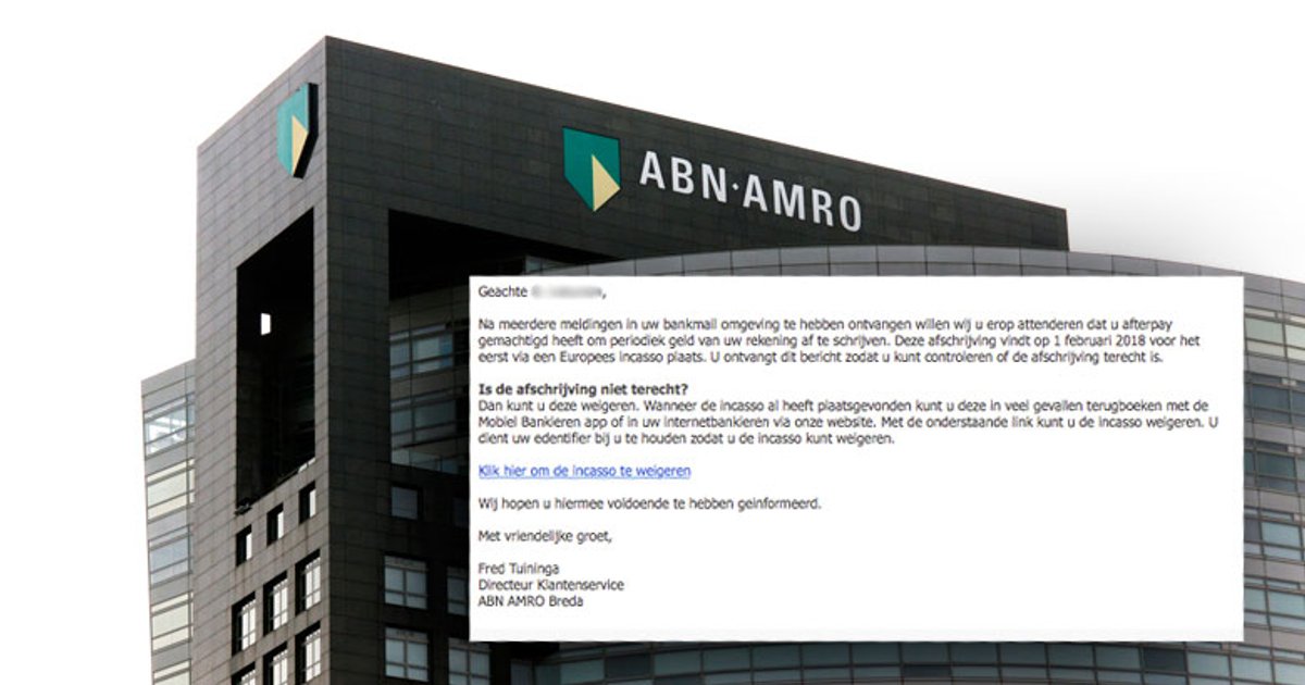Valse mail: 'ABN AMRO account tijdelijk geblokkeerd' | Opgelicht?!