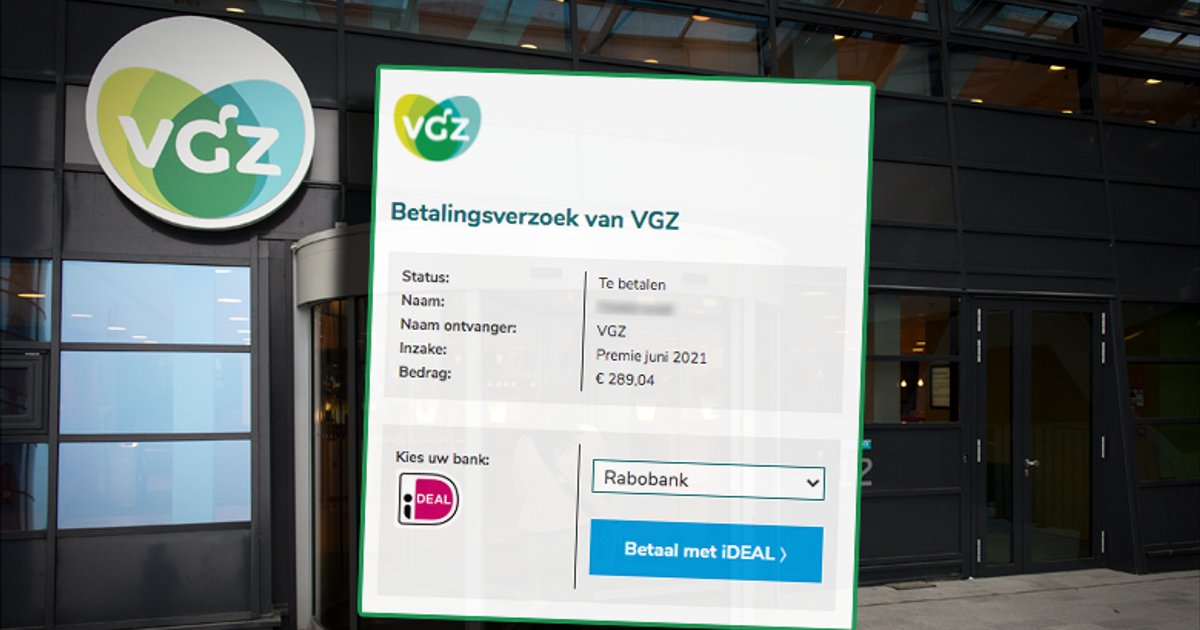 Overtuigende spookfactuur namens zorgverzekeraar VGZ: 'Uw ...