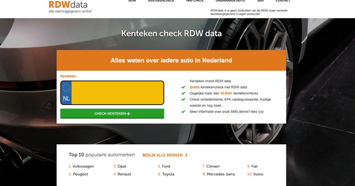 Wat Is De Rdw Meldcode Gratis voertuiginformatie opvragen? Pas op voor misleidende RDW ...