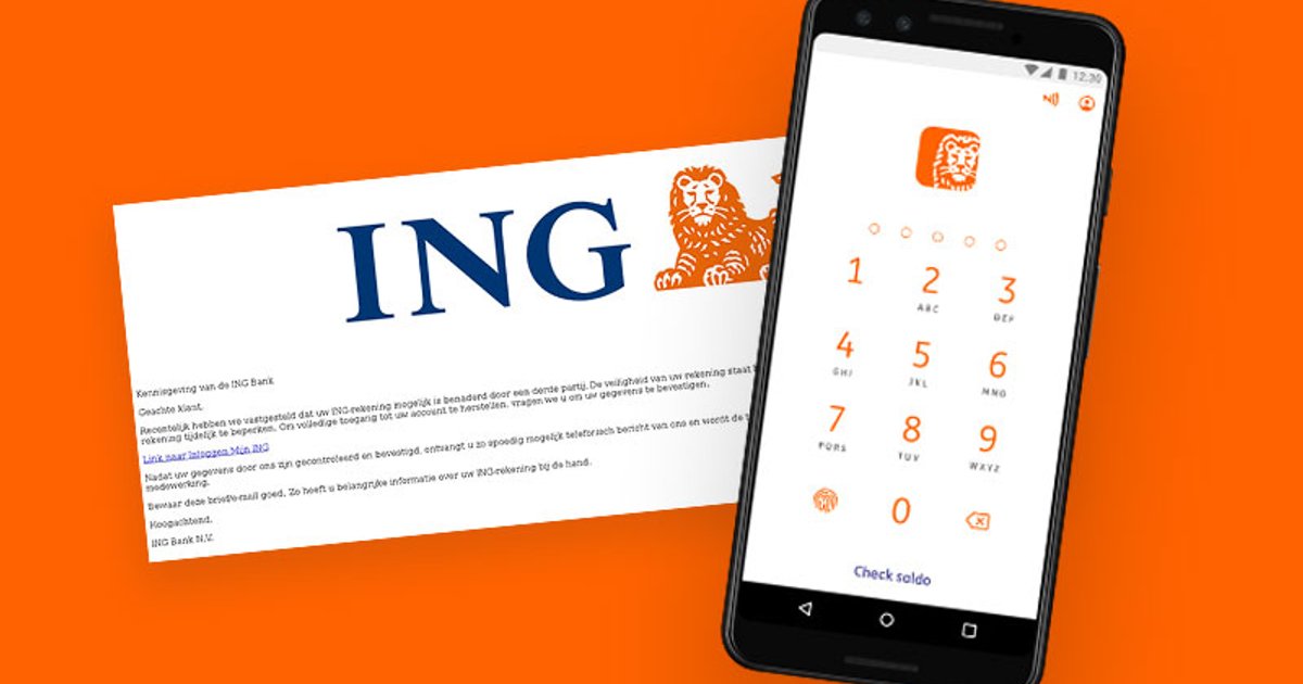 Phishingmail ING Bank over beperken van de toegang tot je rekening ...