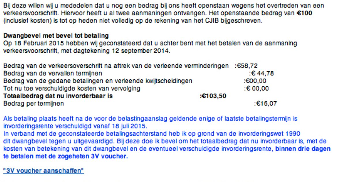 Valse boetes Centraal Justitieel Incassobureau | Opgelicht?!