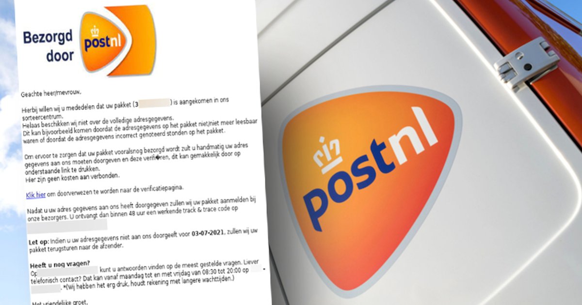 Postnl Error Website Nepmail 'PostNL': pas op voor nieuw bericht van oplichters over ...