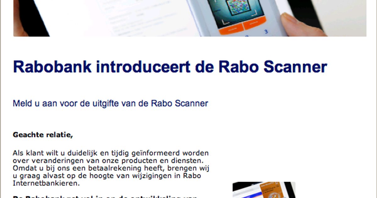 Valse e-mails van de Raboscanner in omloop | Opgelicht?!